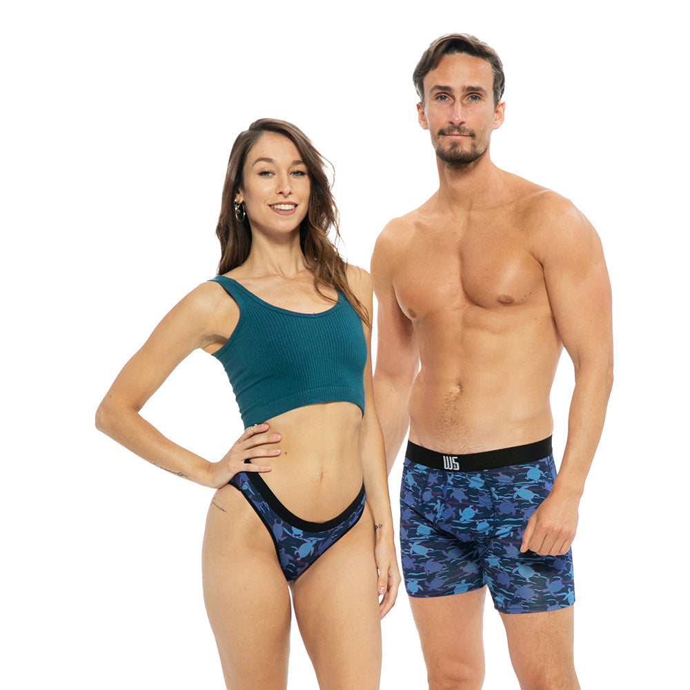 Warriors & Scholars W&S Matching Underwear for Couples - Couples Matching  Undies, Football