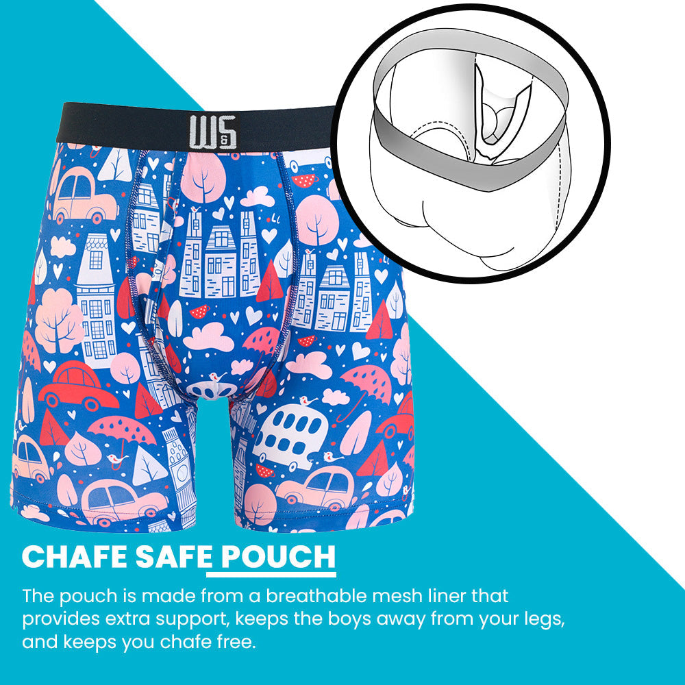 Buy 1 Pack & Get 75% Off The 2nd Pack - 6" Inseam Boxer Brief 6 Pack - WarriorFit Moisture Wicking Fabric - W/Chafe Safe Pouch