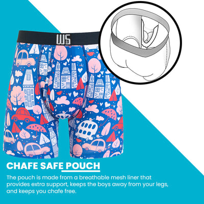 Buy 1 Pack & Get 75% Off The 2nd Pack - 6" Inseam Boxer Brief 6 Pack - WarriorFit Moisture Wicking Fabric - W/Chafe Safe Pouch