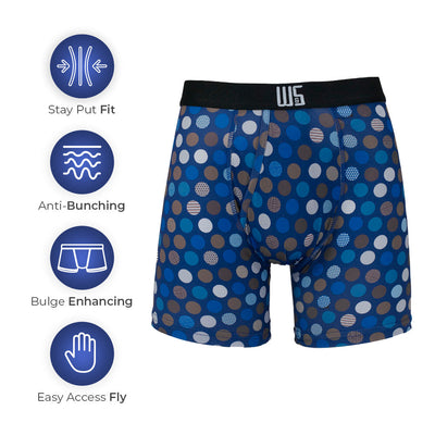 Buy 1 Pack & Get 75% Off The 2nd Pack - 6" Inseam Boxer Brief 6 Pack - WarriorFit Moisture Wicking Fabric - W/Chafe Safe Pouch