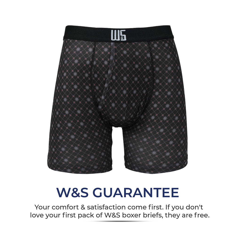 Buy 1 Pack & Get 75% Off The 2nd Pack - 6" Inseam Boxer Brief 6 Pack - WarriorFit Moisture Wicking Fabric - W/Chafe Safe Pouch