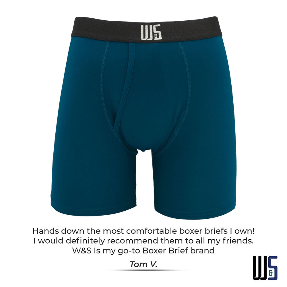 Buy 1 Pack & Get 75% Off The 2nd Pack - 6" Inseam Boxer Brief 6 Pack - WarriorFit Moisture Wicking Fabric - W/Chafe Safe Pouch