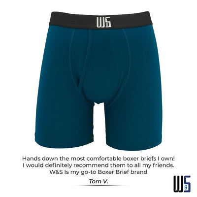 Buy 1 Pack & Get 75% Off The 2nd Pack - 6" Inseam Boxer Brief 6 Pack - WarriorFit Moisture Wicking Fabric - W/Chafe Safe Pouch