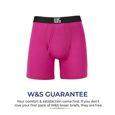 Buy 1 Pack & Get 75% Off The 2nd Pack - 6" Inseam Boxer Brief 6 Pack - WarriorFit Moisture Wicking Fabric - W/Chafe Safe Pouch