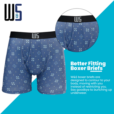 Buy 1 Pack & Get 75% Off The 2nd Pack - 6" Inseam Boxer Brief 6 Pack - WarriorFit Moisture Wicking Fabric - W/Chafe Safe Pouch