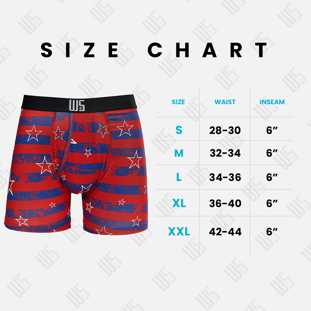 Buy 1 Pack & Get 75% Off The 2nd Pack - 6" Inseam Boxer Brief 6 Pack - WarriorFit Moisture Wicking Fabric - W/Chafe Safe Pouch