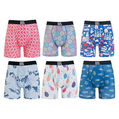 Buy 1 Pack & Get 75% Off The 2nd Pack - 6" Inseam Boxer Brief 6 Pack - WarriorFit Moisture Wicking Fabric - W/Chafe Safe Pouch