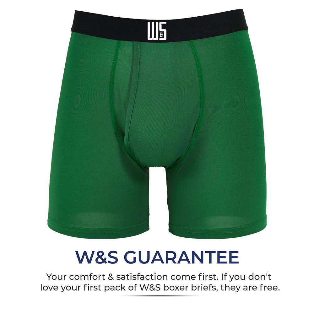 Buy 1 Pack & Get 75% Off The 2nd Pack - 6" Inseam Boxer Brief 6 Pack - WarriorFit Moisture Wicking Fabric - W/Chafe Safe Pouch