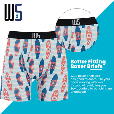 Buy 1 Pack & Get 75% Off The 2nd Pack - 6" Inseam Boxer Brief 6 Pack - WarriorFit Moisture Wicking Fabric - W/Chafe Safe Pouch
