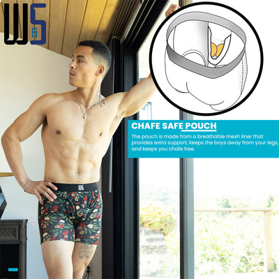 6" Inseam Boxer Briefs - MicroModal - W/Chafe Safe Pouch