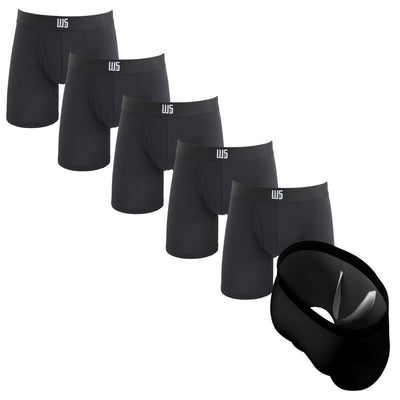 6" Inseam Boxer Briefs - WarriorMesh - W/Chafe Safe Pouch