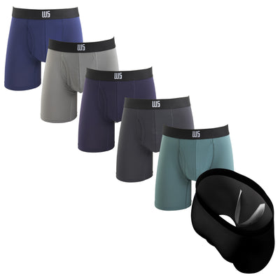 6" Inseam Boxer Briefs - WarriorMesh - W/Chafe Safe Pouch