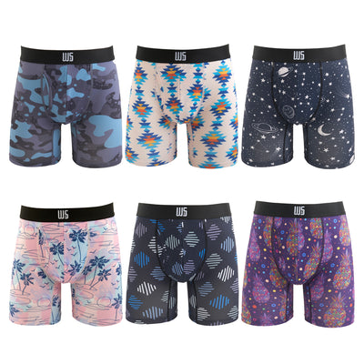6" Inseam Boxer Briefs - WarriorMesh - W/Chafe Safe Pouch
