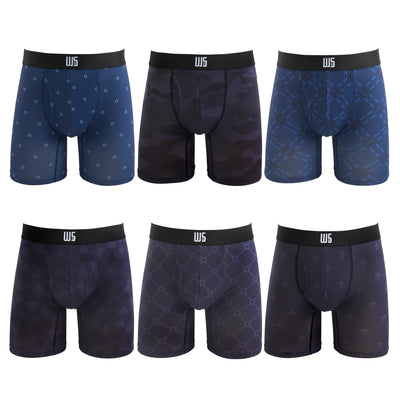6" Inseam Boxer Briefs - WarriorMesh - W/Chafe Safe Pouch