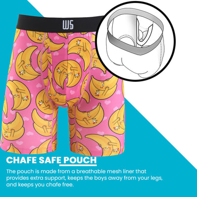 6" Inseam Boxer Brief 6 Pack - WarriorFit Moisture Wicking Fabric - W/Chafe Safe Pouch