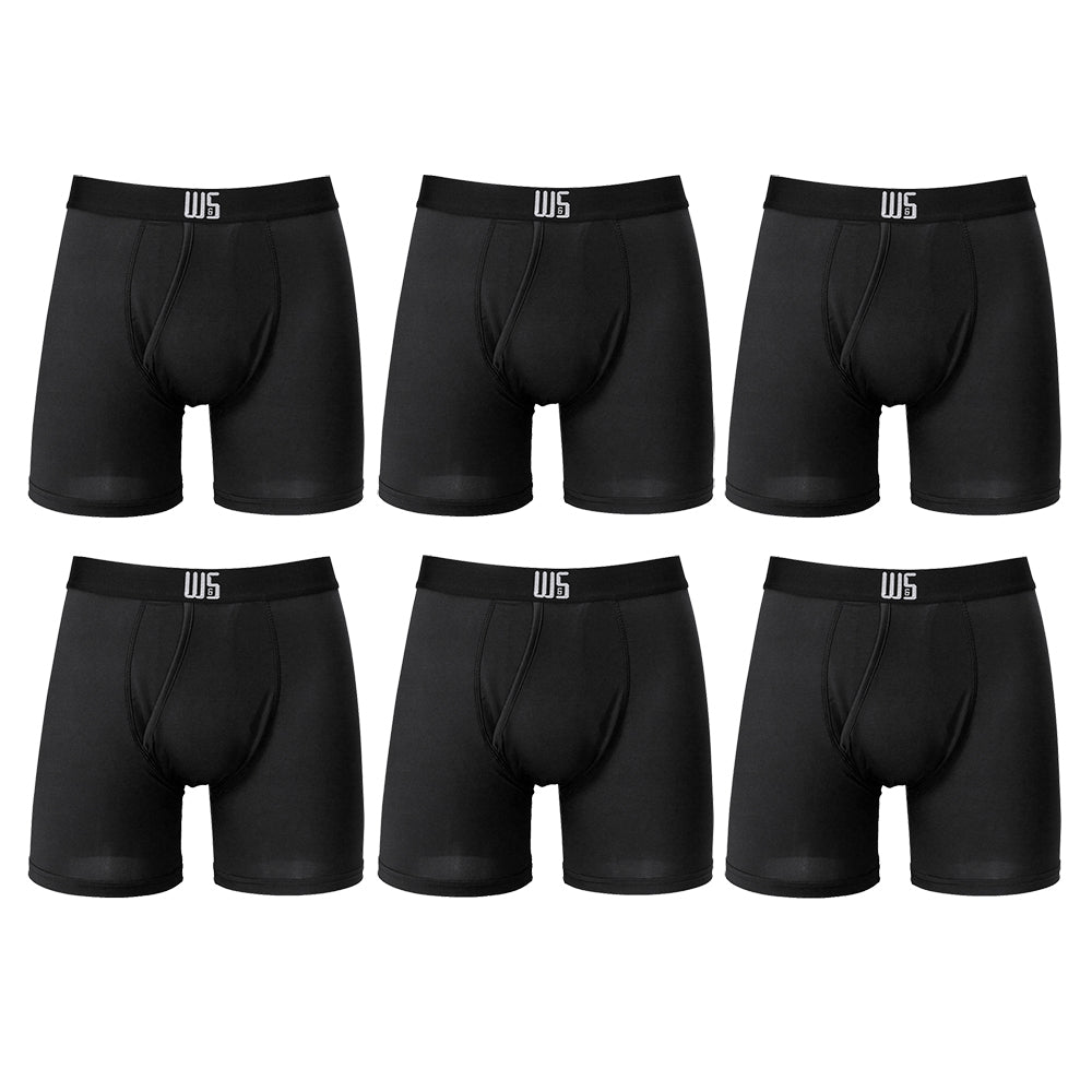 Buy 1 Pack & Get 75% Off The 2nd Pack - 6" Inseam Boxer Brief 6 Pack - WarriorFit Moisture Wicking Fabric - W/Chafe Safe Pouch