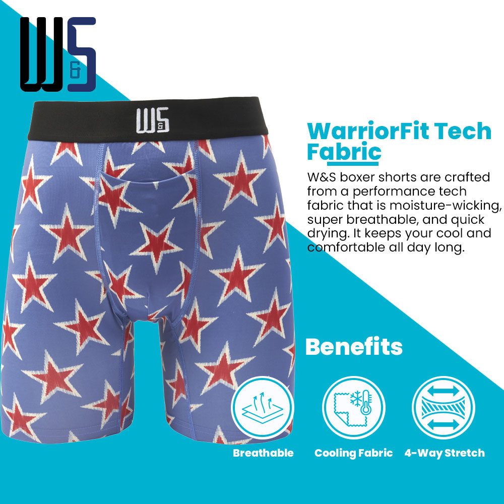 Luther Moisture Wicking Boxer Briefs // Yellow + Blue + Red + White // Pack  of 6 (L) - Warriors & Scholars - Touch of Modern