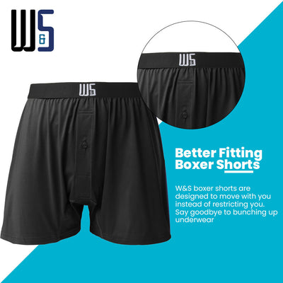 Boxer Shorts 6 Pack - WarriorFit Moisture Wicking Fabric