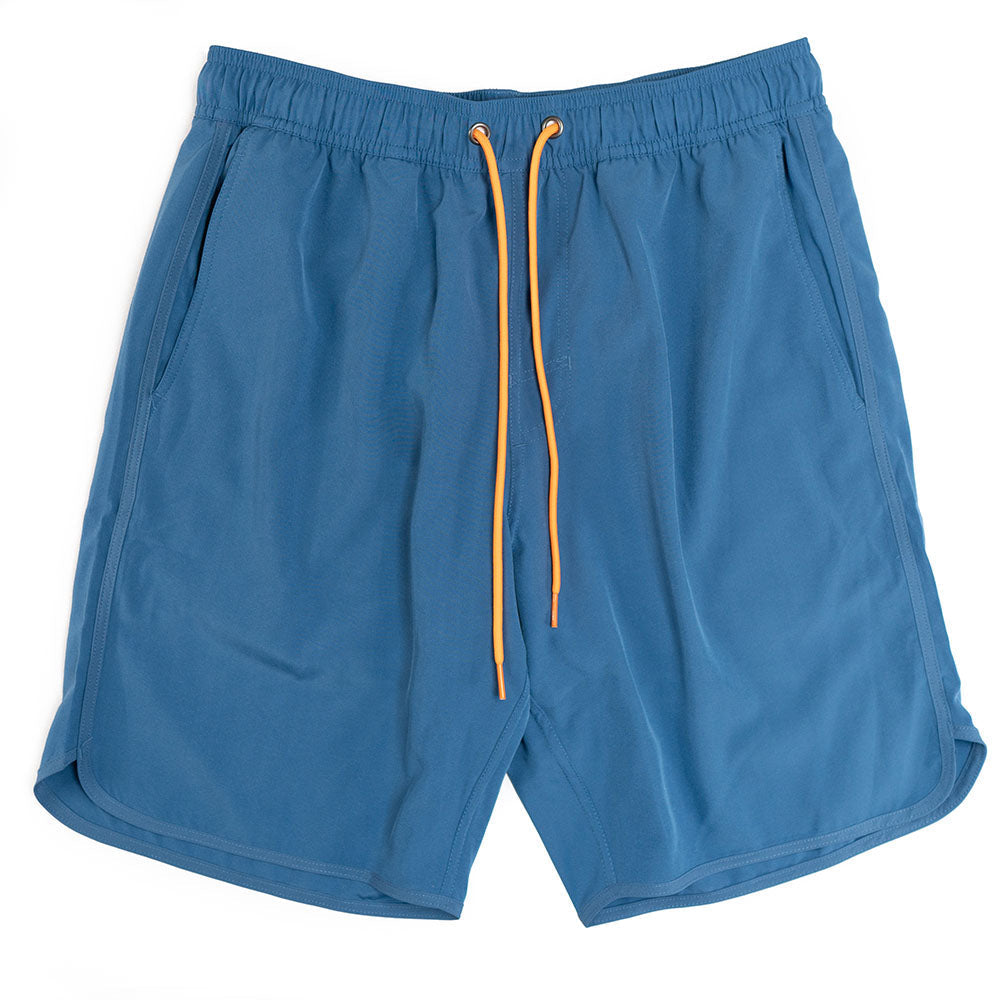 Light Blue Blue Swim Trunks W/Performance Liner | 8" Inseam