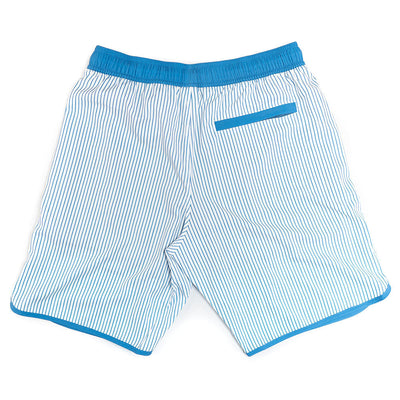 Light Blue Blue Swim Trunks W/Performance Liner | 8" Inseam