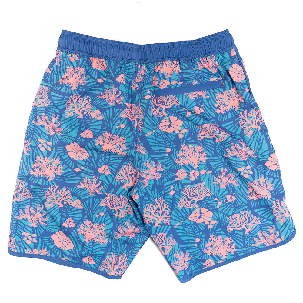 Light Blue Blue Swim Trunks W/Performance Liner | 8" Inseam