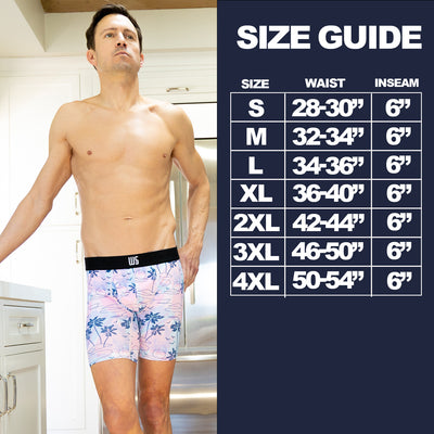 6" Inseam Boxer Briefs - WarriorMesh - W/Chafe Safe Pouch