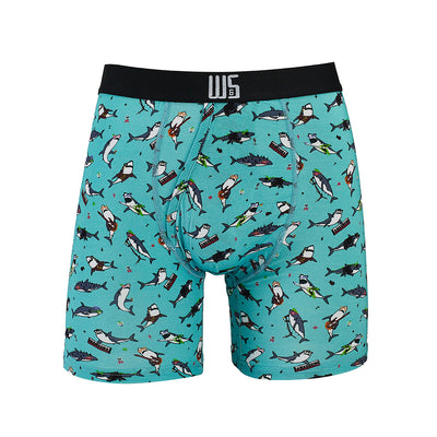 Shark with guitars Boxer Brief