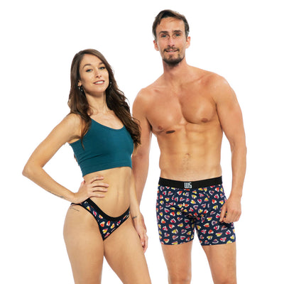 USAHTOOQ SALES Couples Matching Underwear, Set of 2 Pieces, Christmas  Valentines Man : S / Woman : S 