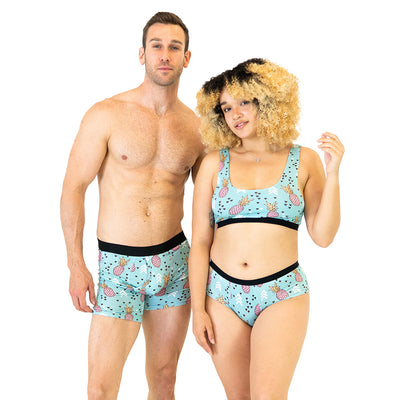 USAHTOOQ SALES Couples Matching Underwear, Set of 2 Pieces, Christmas  Valentines - Man : L / Woman : XS 